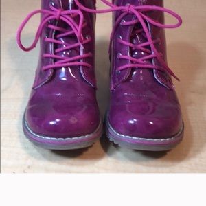 Cute purple combat boots
